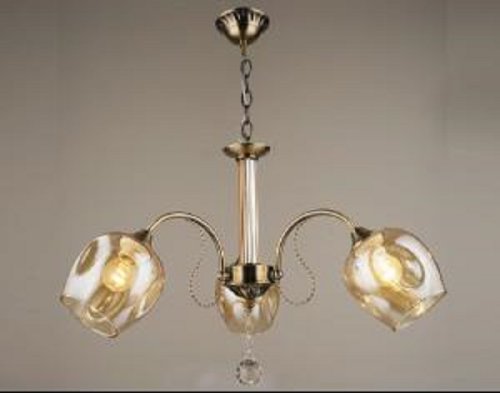 Люстра потолочная трехрожковая на цепочке Мелодия Света Е27 220В Медь фото Люстра потолочная трехрожковая на цепочке Мелодия Света Е27 220В Медь картинка